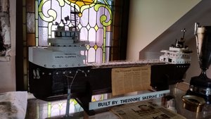 By The Time Of My Visit, I Had Seen Numerous Models Of The Edmund Fitzgerald, But Note The Stained Glass