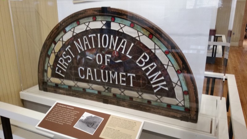 This Sign From First National Bank Of Calumet Dates To c. 1885