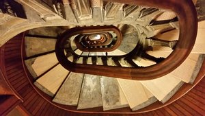 Looking Down Through The (Almost) Spiral Staircase From The Upper Reaches Of The Central Dome
