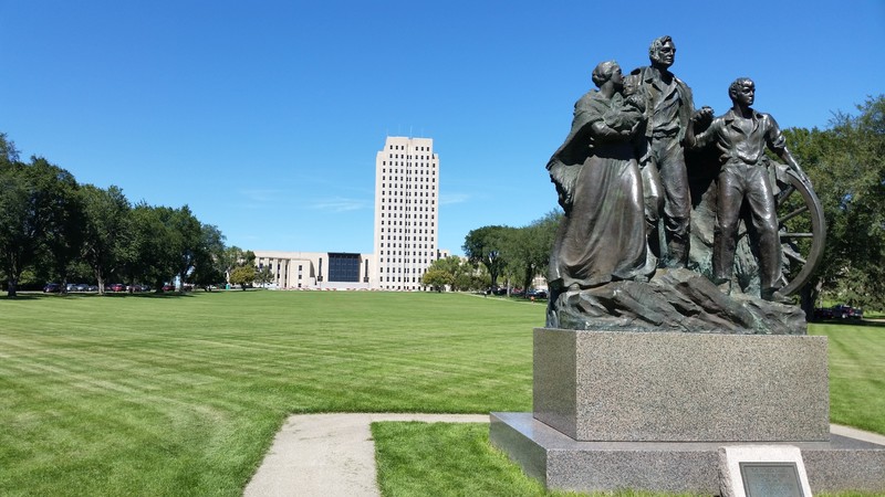 The Pioneer Family Sculpture Adorns The Lawn In Front Of The Capitol