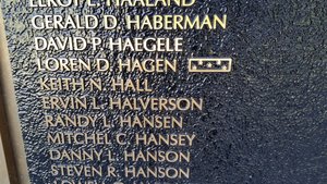 Loren D. Hagen, First Lieutenant, United States Army; Congressional Medal Of Honor Recipient; Born: February 25, 1946, Fargo ND; Killed In Action: August 7, 1971, A Sầu Valley, Vietnam; Interred: Arlington National Cemetery VA