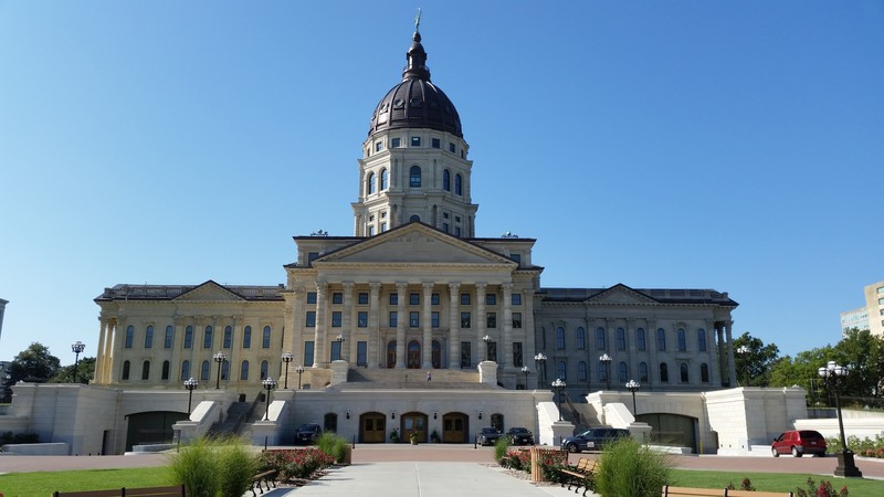 The Business Side Of The Kansas Statehouse Provides A Treeless, Unobstructed View
