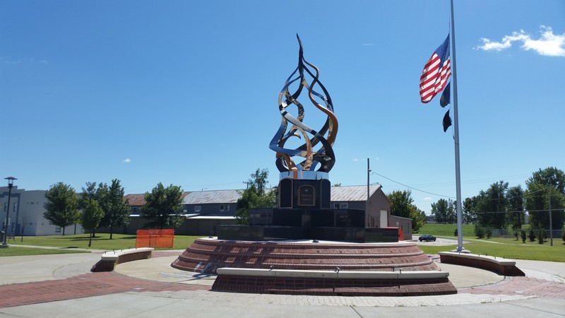 The All Veterans Memorial – I Guess Sculptural Flames Don’t Actually Burn