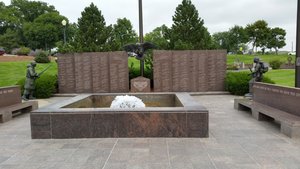 The Korean War Memorial To The Left, The Vietnam War Memorial To The Right