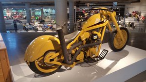 The Custom Bikes Weren’t Omitted Either – This Created By Orange County Choppers For Caterpillar Corporation – Note The Extra Rugged Construction And The Smokestack Exhaust
