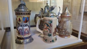 Some Interesting Beer Steins Are On Display …