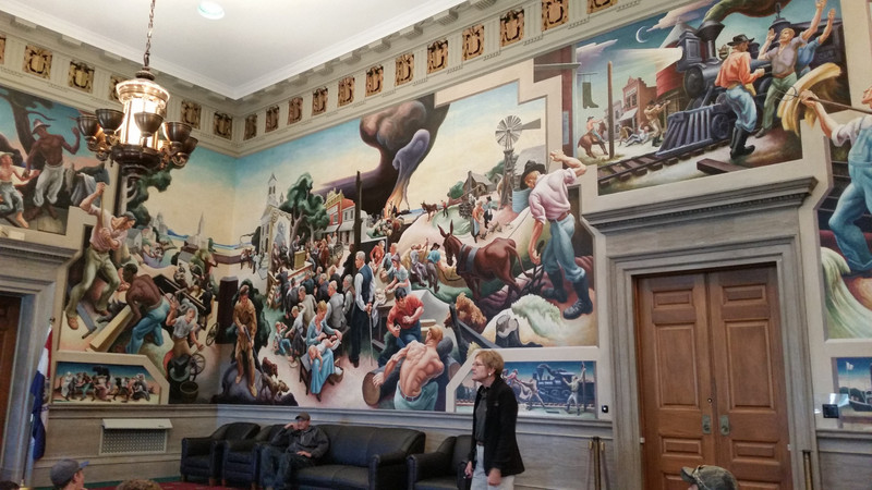 Our Tour Guide (Barely Seen, Bottom Center) Provided A Nice “Tour” Of The Mural Along With An Historical Perspective