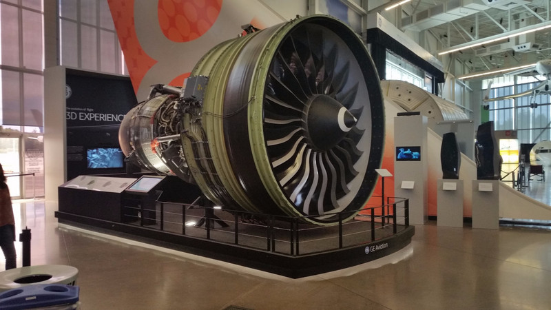 A Couple of Turbine Engines Are on Display – Placards Explain the Operation
