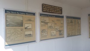 An Information Kiosk Contains Placards Addressing a Variety of Topics Such as the Lifesaving Service and Other Lighthouses Along the Oregon Coast