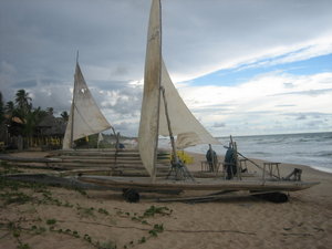 Boats on Imbassai beach