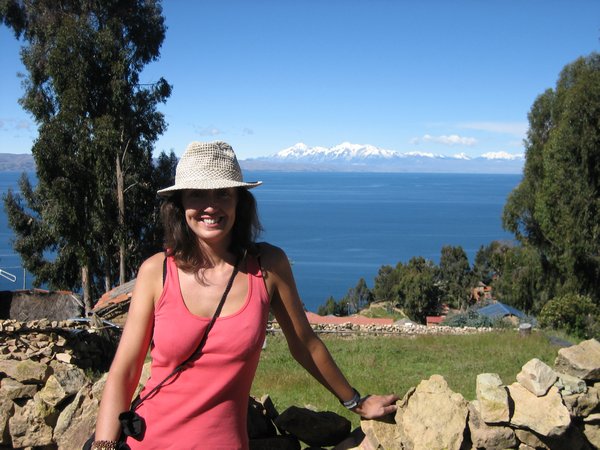 A view to the Andes from Isla del Sol 