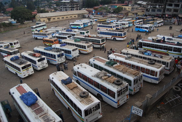Typical Ethiopian bus station, Dessie
