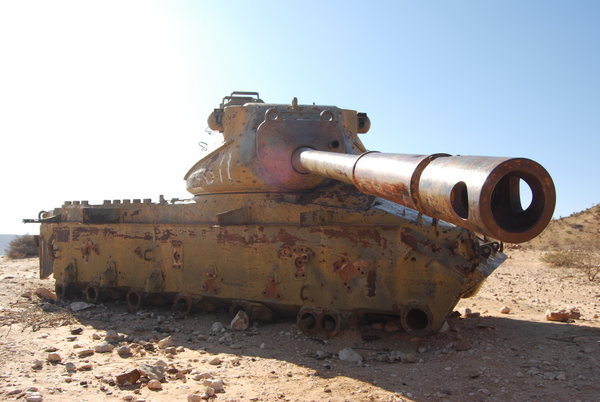 Abandoned Russian tank