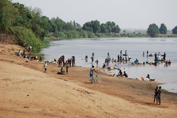 Socialising by the Baro river
