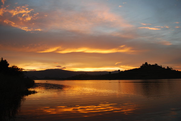Sunset over Lake Bunyonyi