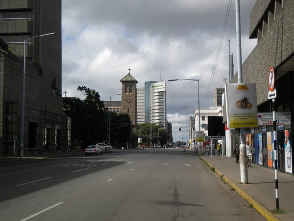 Harare's empty streets