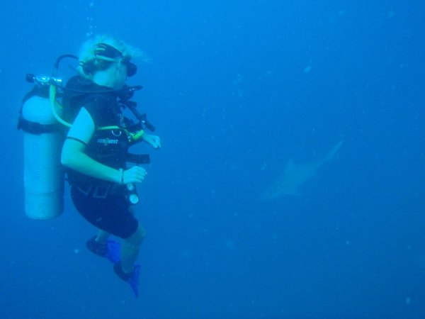 Hannah with Bull Shark