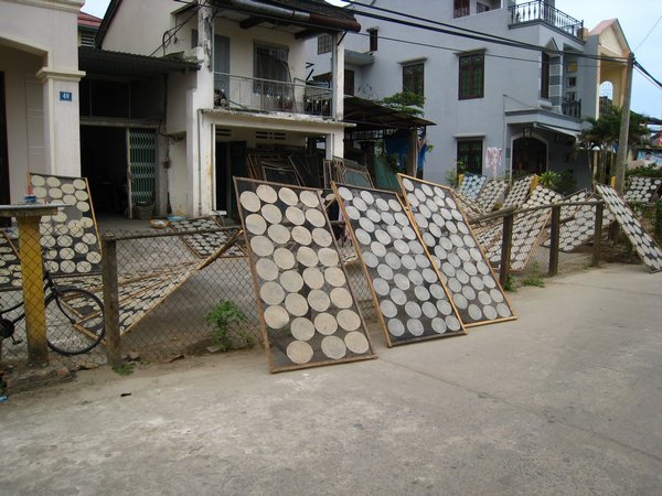 Rice paper drying