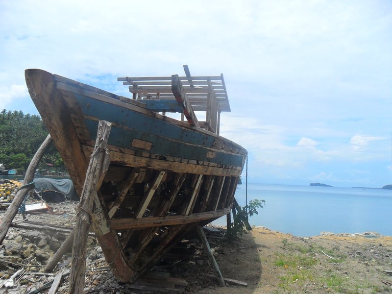 Old dilapidated ship 