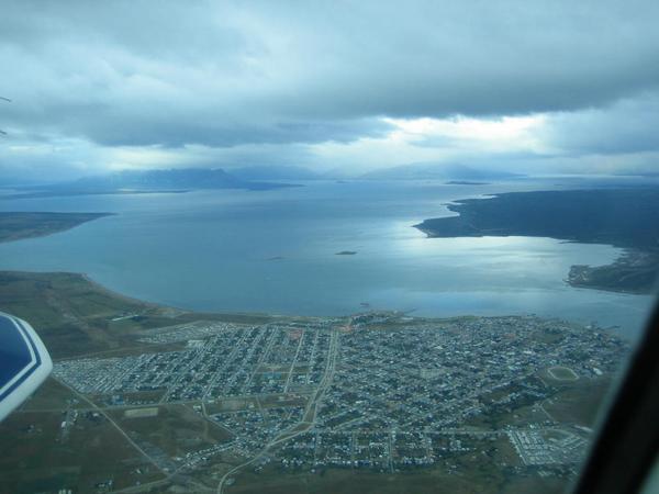 Puerto Natales from the air
