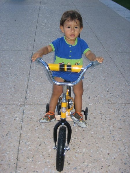 Donato and his first bicycle