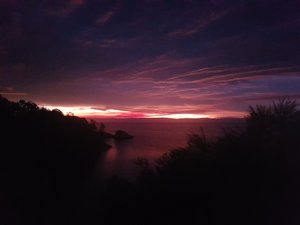 Sunset over Freycinet Lodge