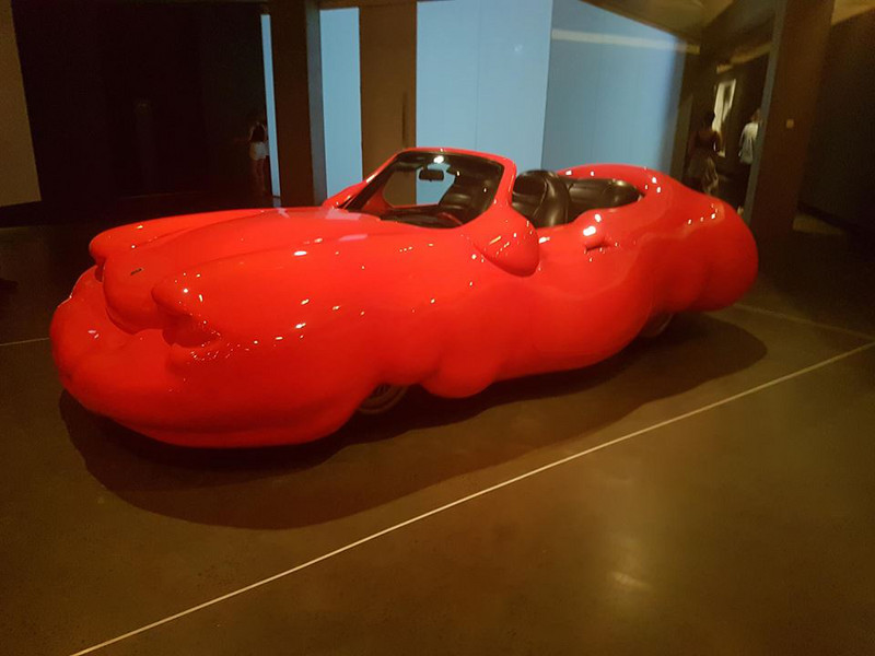Red bubble car
