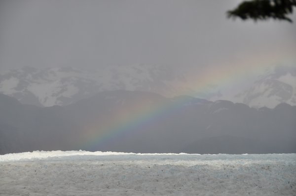 Rainbow over the glacier