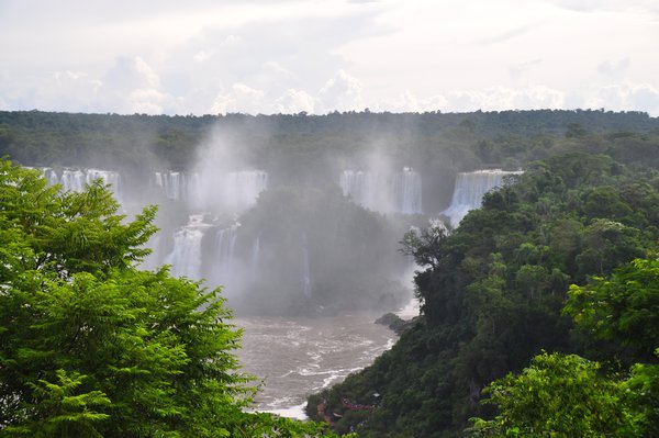 Our first view of the Brazil side of Iguazu Falls