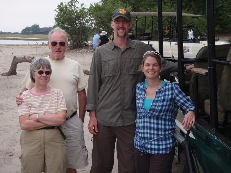 With Carol and Gord on safari in Chobe National Park