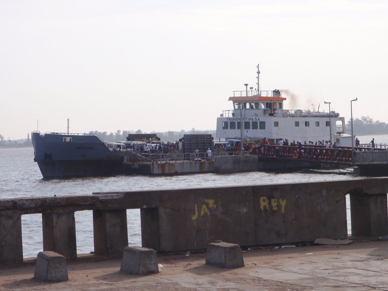 The ferry to Catembe; yes cars do go on it!