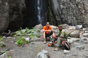 Chuck and our ranger-guide, Arusha National Park