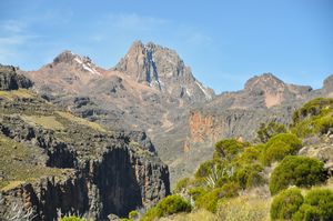 Scenery on the way up Mount Kenya 