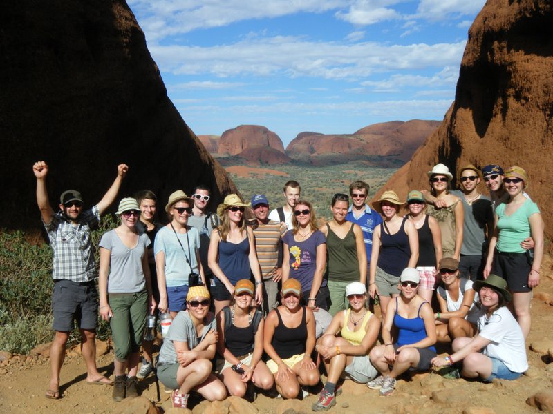 The tour gang at The Olgas