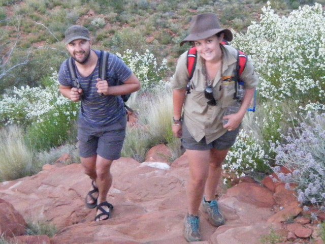 Dan and Pickles walking up Kings Canyon