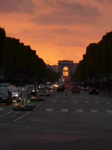 Sunset Over The Arc Du Triomphe