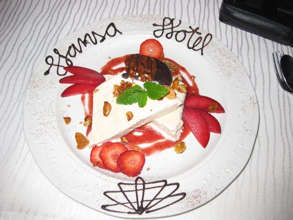 Pudding At The Hansa Hotel