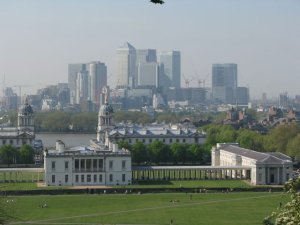 View of Canary Wharf from Greenwich