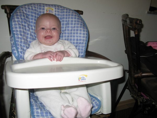 Aly in the high chair
