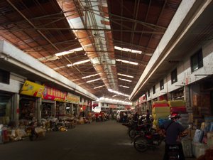 covered market, not many people