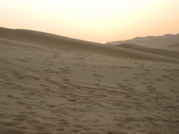 Sunset in the Empty Quarter.