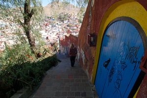 Walking down through Guanajuato