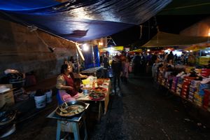 Fried fish seller, Morelia