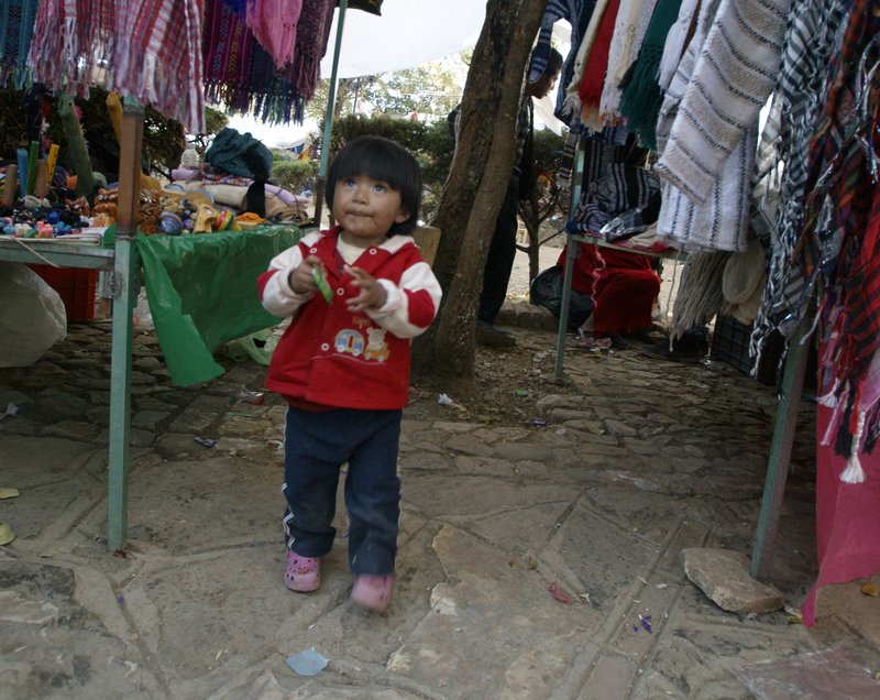 Kid at Markets, San Cristobal