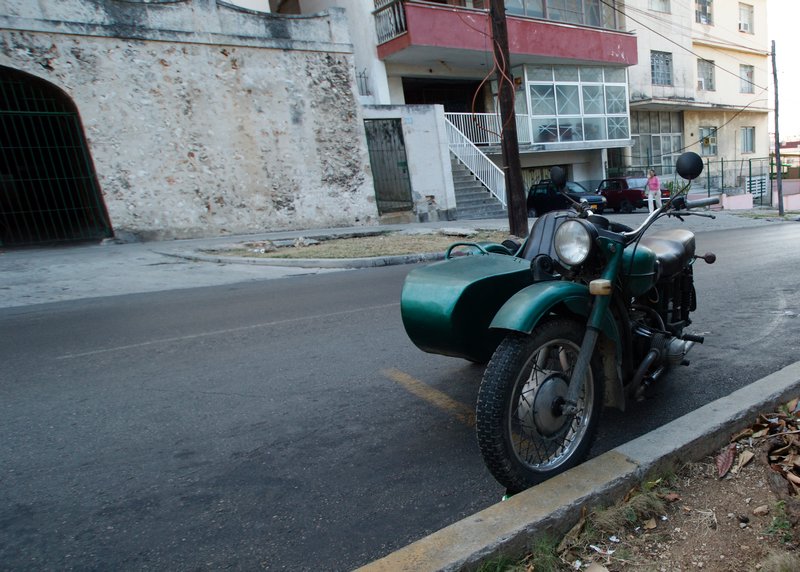 Old Ural with sidecar, Havana
