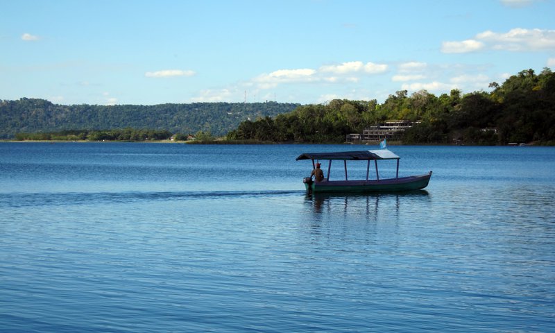 Boat on Lago Peten