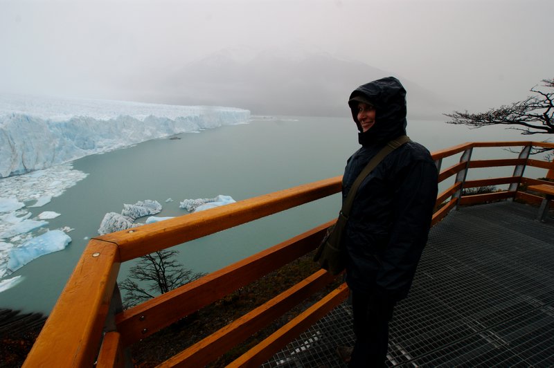 It was wet and cold at perito Moreno