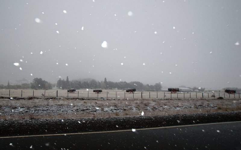 Driving in snow, El Calafate
