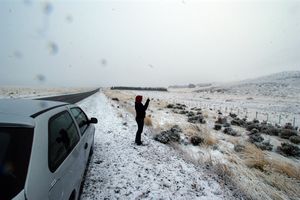 Driving in snow, El Calafate