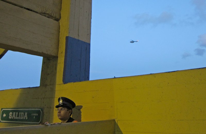 The helicopter monitoring the River fans